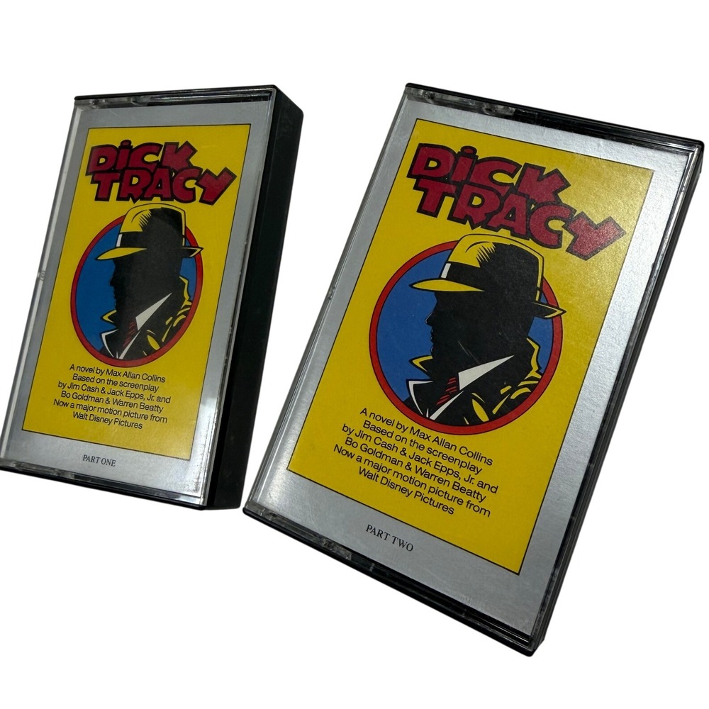 Dick Tracy Audiobook Cassette Tape Set Part One & Two Max Allan Collins 1990